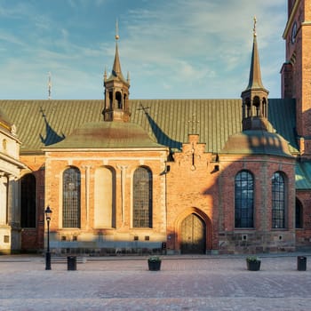 Wachtmeisterska chapel, Porch, Western and Eastern Lewenhauptska chapels at Riddarholmen Church, located in the island of Riddarholmshamnen, old city, Stockholm, Sweden
