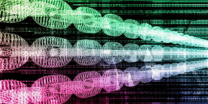 Technology Concept with Online Media Abstract Art