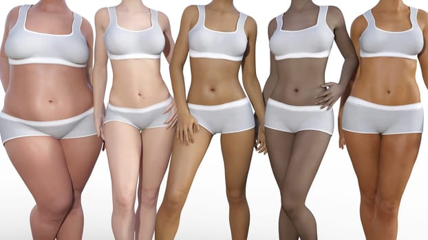 Body Types Assorted and Diverse Range of Women