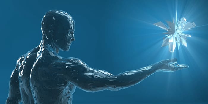 Technology Company Background with Digital Futuristic Abstract