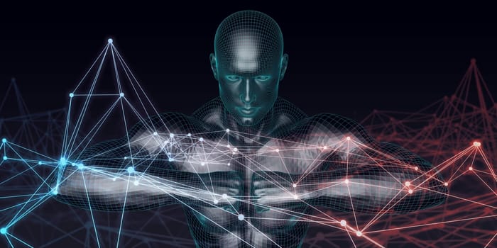 Technology Network as a Futuristic Abstract Background Concept