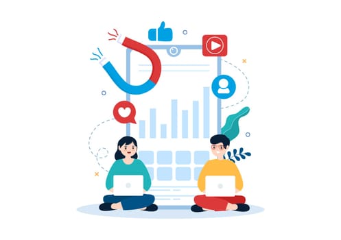 Public Relations Template Hand Drawn Cartoon Flat Illustration with Team for Idea of Marketing Campaign Through Mass Media to Advertise your Business