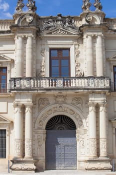 School of Law facade, Seville, Andalusia, Spain. Former Tobacco Factory