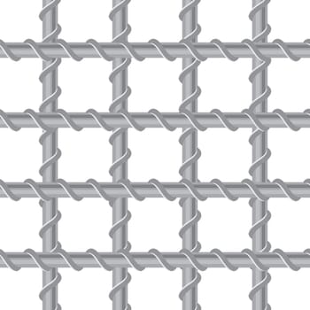 Prison Bars. Jail Bars on White Background. Metal Grate. Criminal Concept.