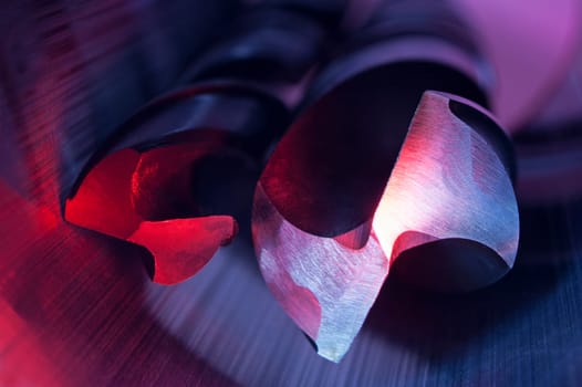 metal drill bit close up shoot