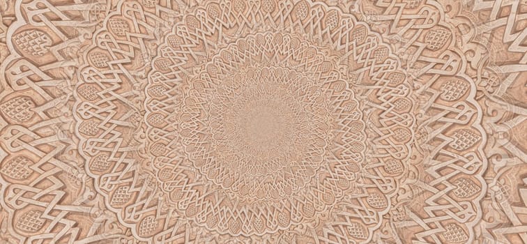 Arab background remanding to Islam culture. Design created from a 13th century architectural detail using droste effect.