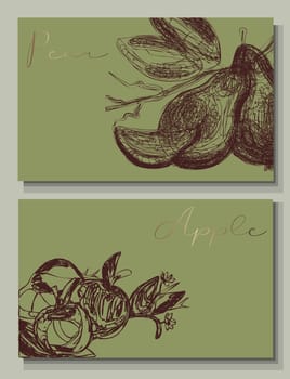 Label for homemade jam. pear jam packing. vector pear