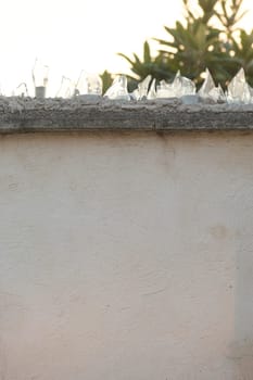 Broken glass used for house protection from thiefs