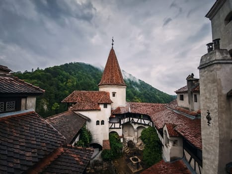 The medieval Bran fortress known as Dracula castle in Transylvania, Romania. Historical saxon style stronghold in the heart of Carpathian mountains