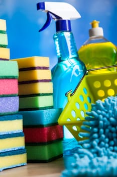 Cleaning, home work colorful theme