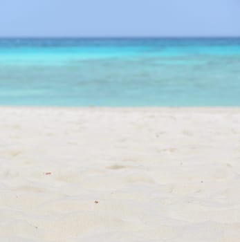 Beautiful white sand beach and crystal clear water of Koh Tachai, Similan National Park, Thailand