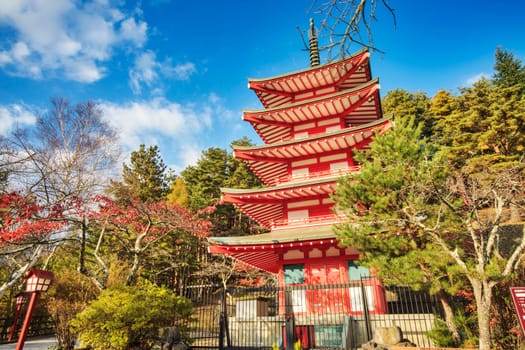Mt. Fuji with fall colors in japan for adv or others purpose use