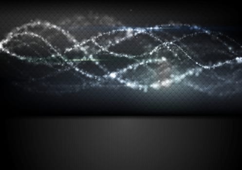Abstract shiny light wave bright vector background