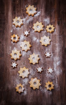 Homemade cookies in star shape not only for Christmas