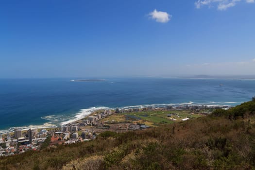 A view of Robben Island, Cape Town