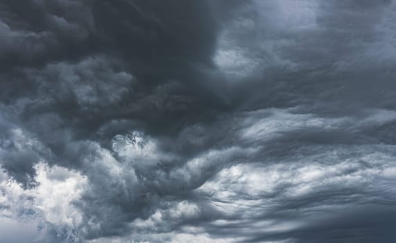 Stormy Sky Before Rain Thunderstorm. Storm Cloudy Sky Background.