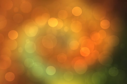 Abstract blurred fresh vivid spring summer light delicate pastel yellow pink orange green bokeh background texture with bright circular soft color lights. Beautiful backdrop illustration.