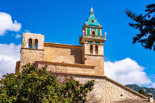 A sunny view of Carthusian Monastery Valldemossa, Spain