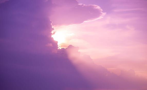 Abstract and pattern of cloud sky, Velvet violet, Velvet Purple, Trend color background, Pattern of colorful cloud and sky sunset or sunrise: Dramatic sunset in twilight, Beautyful of sky