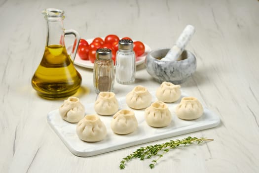 Frozen dumplings with turkey and tarragon