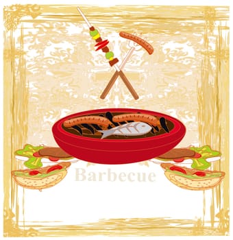 Vintage Barbecue Party Invitation