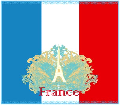 Eiffel tower artistic background. Vector illustration.