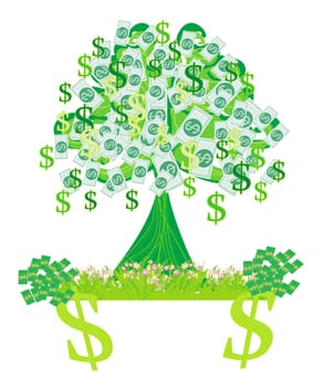 money growing on trees - abstract card