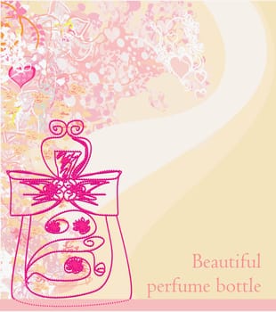 Bottle of perfume with a floral aroma
