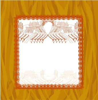 Vector illustration of vineyard