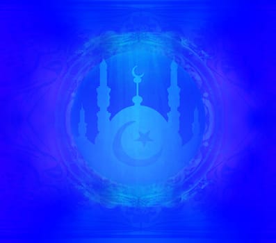 Ramadan Kareem holiday greeting card design.