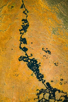 Miory District, Vitebsk Region, Belarus. The Yelnya Swamp. Upland And Transitional Bogs With Numerous Lakes. Elevated Aerial View Of Yelnya Nature Reserve Landscape. Famous Natural Landmark.