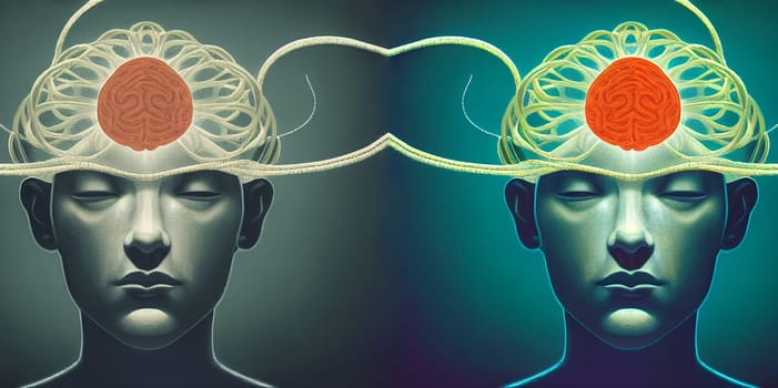 Illustration of people exchanging their thoughts and ideas, brainstorming for new concepts, inspiring each other, finding solutions, being creative
