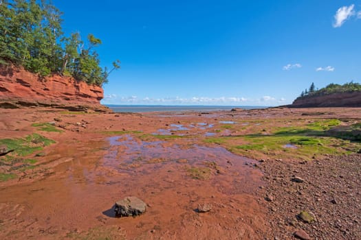 Low Tide in the Bay of Fundy at Burntcoat Head in Nova Scotia