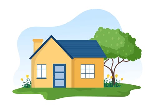 Roofing Construction Workers Template Hand Drawn Cartoon Flat Illustration with Housetop Renovation, Fixing Rooftop Tile House and Roof Reconstruction