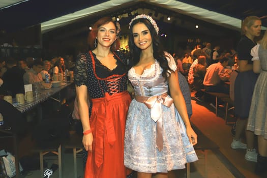 Jaroslawa Böhm,Kristin Zirnsak, .Barrel tapping Wandsbek Oktoberfest Hamburg with VIP Guest  ,16.09.2022