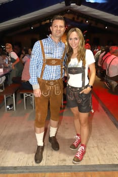 Karsten Darga and Ilka Gronewold,.Barrel tapping Wandsbek Oktoberfest Hamburg with VIP Guest  ,16.09.2022