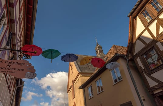 Half-timbered houses in the historic old town of Hofheim am Taunus, Germany