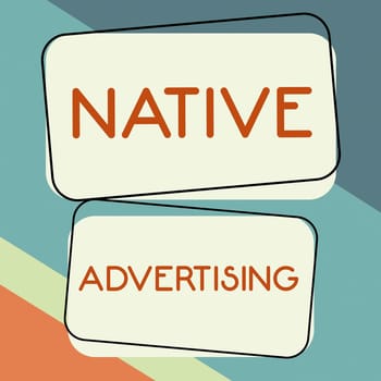 Handwriting text Native AdvertisingOnline Paid Ads Match the Form Function of Webpage, Word Written on Online Paid Ads Match the Form Function of Webpage