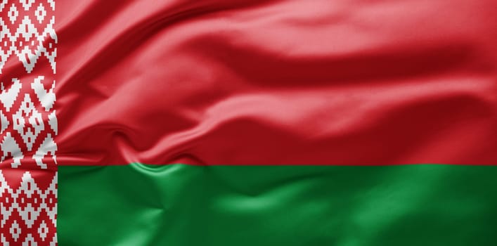 Waving national flag of Belarus