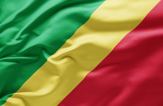 Waving national flag of Republic of the Congo