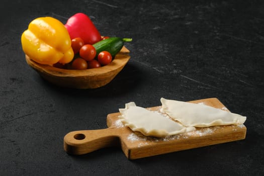 Cheburek - a pie made of thin unleavened dough stuffed with lamb and hot spices