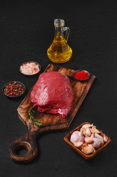 Raw beef shoulder boneless meat, cooking concept