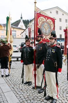 Festakt anlässlich des 100 jährigen Bestehens des Traditionsvereins Tiroler Kaiserjäger Schwaz, Tirol, Oesterreich, Schwaz