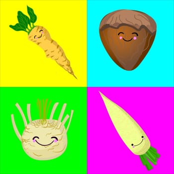 Memory game for children of preschool age. A set of paired cards for the development and training of children s memory. Postcards on the subject of VEGETABLES. Vector illustration