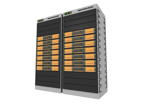 3d servers - orange #2.
