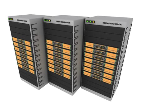 3d servers - orange #3.