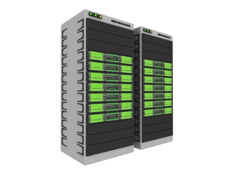 3d servers - green #1.