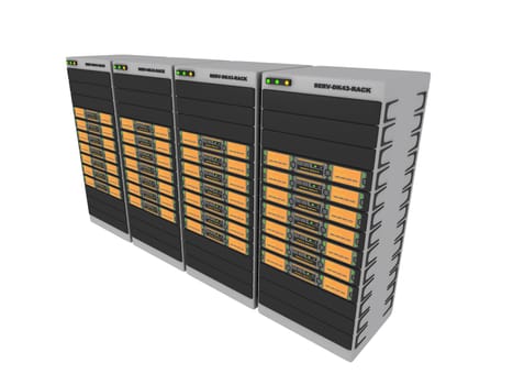 3d servers - orange #4.