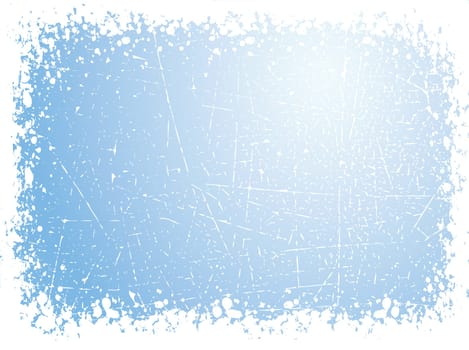 Grunge snowy border