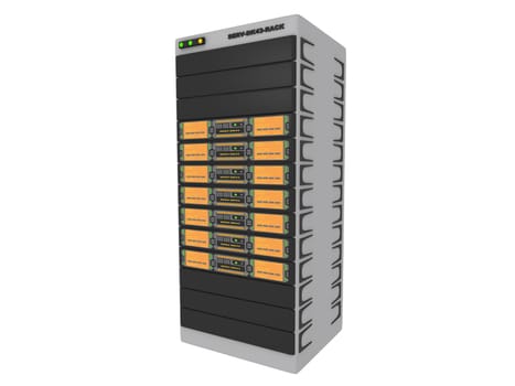 3d servers - orange #1.